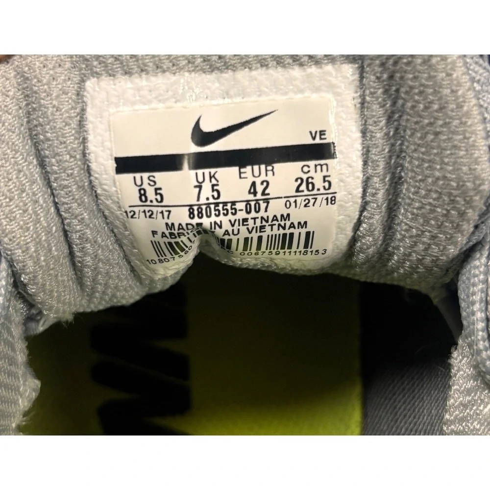 Nike Air Zoom Pegasus 34 Mens Running Shoes Grey Blue 880555-007‎ Size 8.5